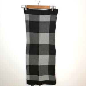 Burt's Bees Baby Buffalo Plaid Cotton Knit Stroller Blanket 33.5" x 40.5" Gray